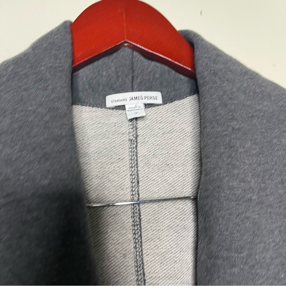 James Perse Terrylined Jersey Casual Grey One Button Cotton Blazer Sz M - Picture 6 of 7